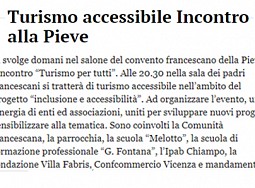 Turismo accessibile: incontro alla Pieve